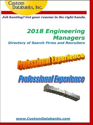 cover image of 2018 Engineering Managers Directory of Search Firms and Recruiters